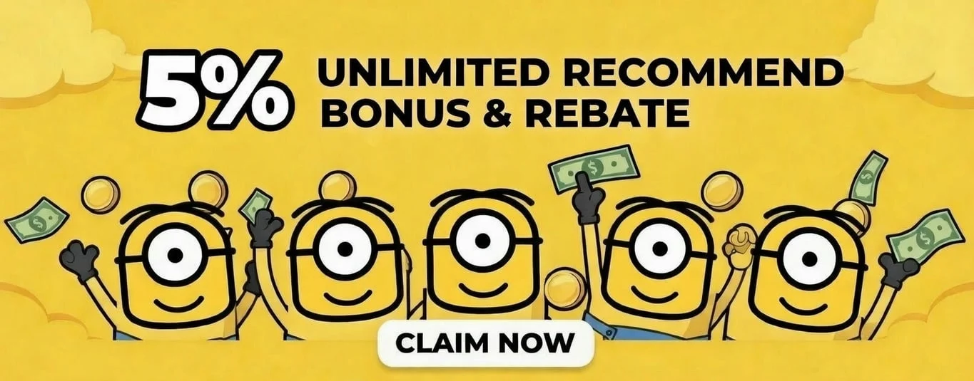 Minion88 Banner 5% Unlimited Bonus Rebate Offer